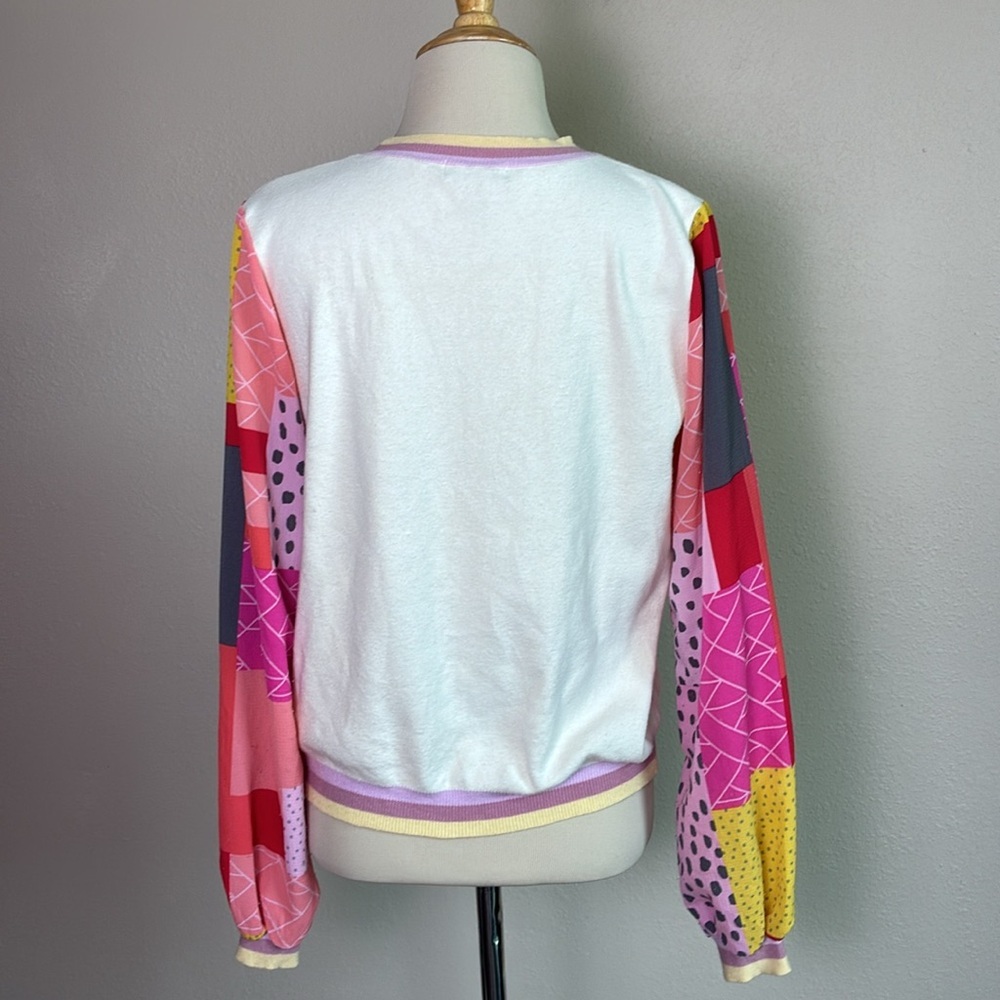 Fate Medium Colorblock Patchwork Sleeve Colorful … - image 7